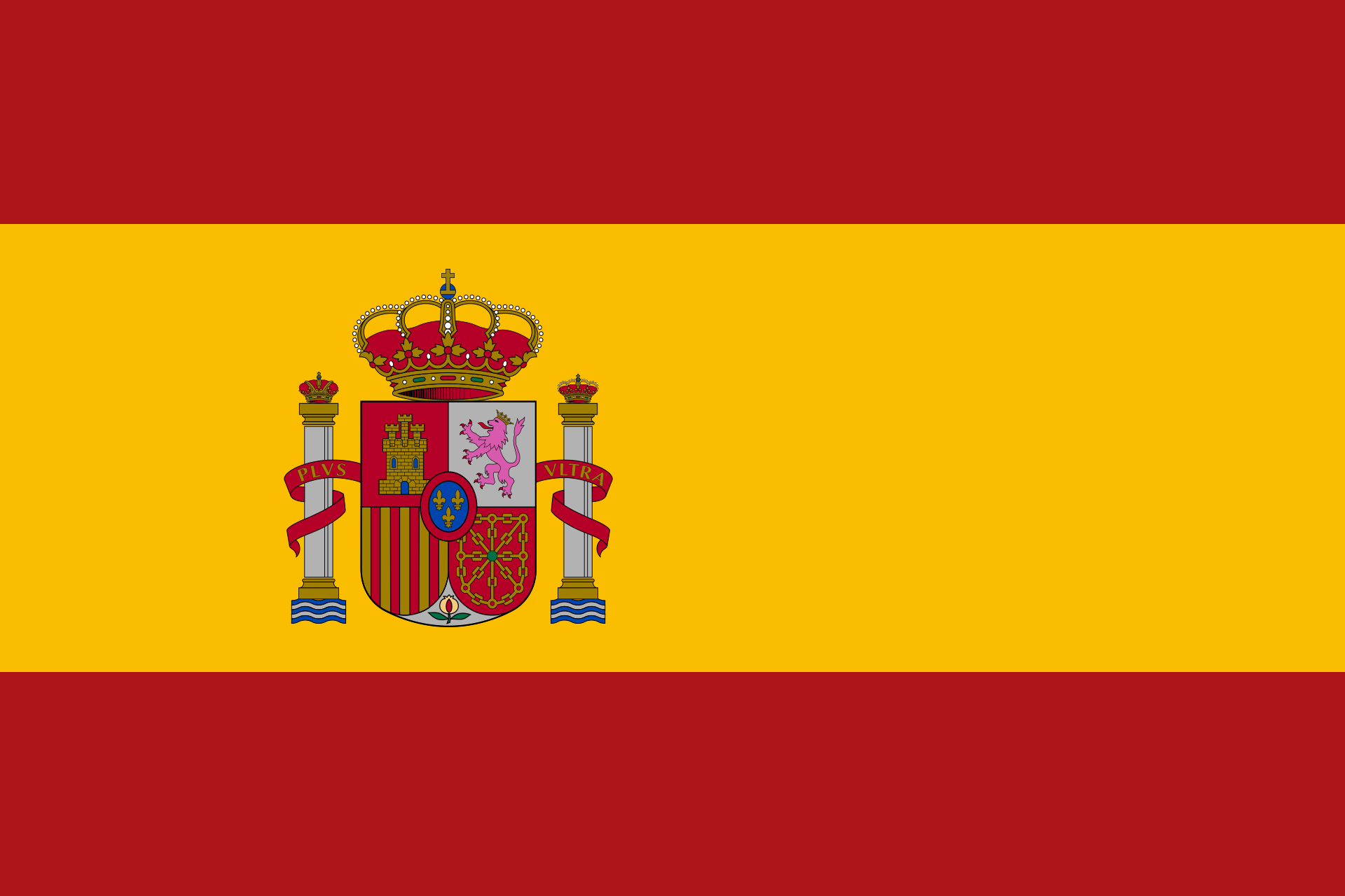 Spanish Flag with its crest